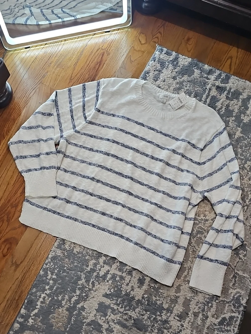 J Crew Beach Stripe Sweater Size 2x Plus Nwt